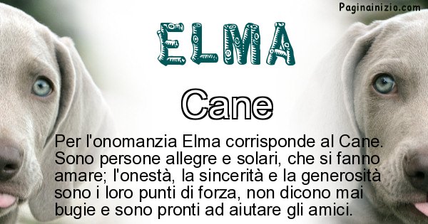 Elma - Animale associato al nome Elma