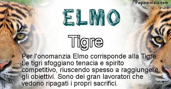 Elmo - Animale associato al nome Elmo