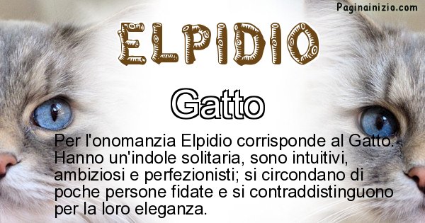 Elpidio - Animale associato al nome Elpidio