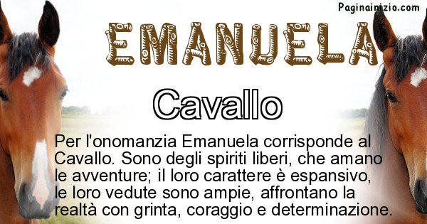 Emanuela - Animale associato al nome Emanuela