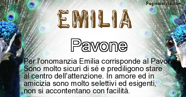 Emilia - Animale associato al nome Emilia