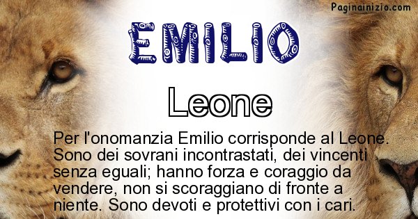 Emilio - Animale associato al nome Emilio