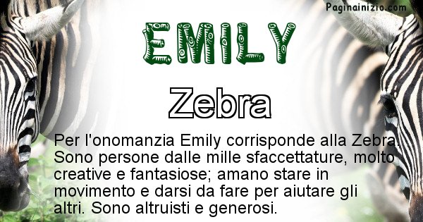 Emily - Animale associato al nome Emily