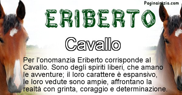 Eriberto - Animale associato al nome Eriberto