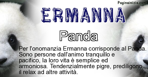 Ermanna - Animale associato al nome Ermanna