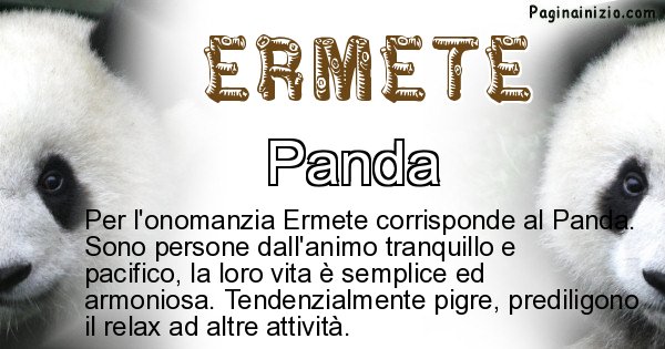Ermete - Animale associato al nome Ermete