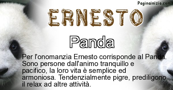 Ernesto - Animale associato al nome Ernesto