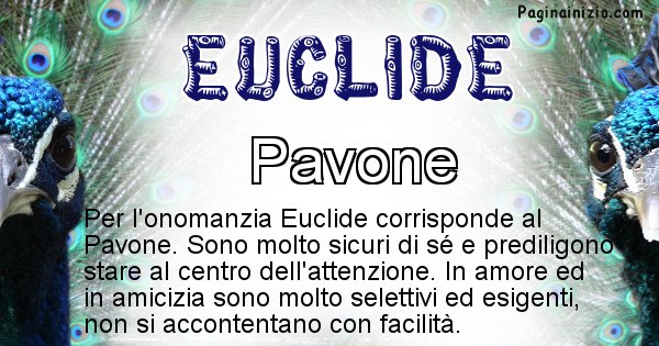 Euclide - Animale associato al nome Euclide