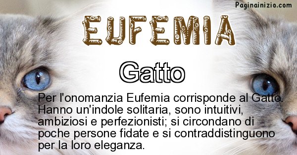 Eufemia - Animale associato al nome Eufemia