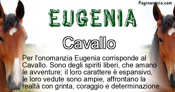 Eugenia - Animale associato al nome Eugenia