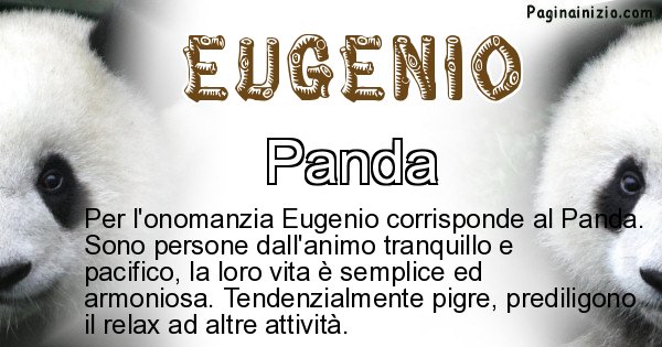 Eugenio - Animale associato al nome Eugenio
