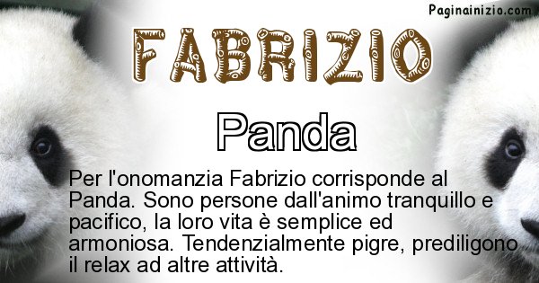 Fabrizio - Animale associato al nome Fabrizio