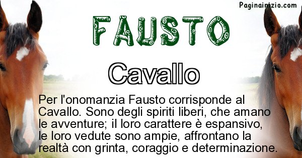 Fausto - Animale associato al nome Fausto