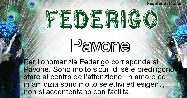 Federigo - Animale associato al nome Federigo