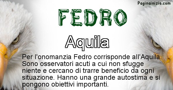 Fedro - Animale associato al nome Fedro