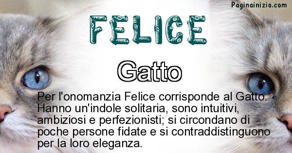 Felice - Animale associato al nome Felice