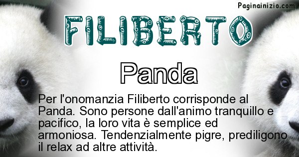 Filiberto - Animale associato al nome Filiberto