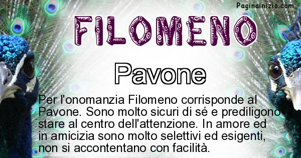 Filomeno - Animale associato al nome Filomeno