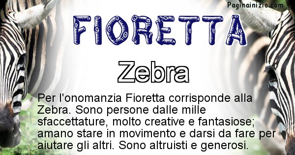 Fioretta - Animale associato al nome Fioretta