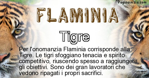 Flaminia - Animale associato al nome Flaminia