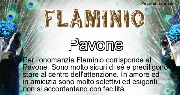 Flaminio - Animale associato al nome Flaminio