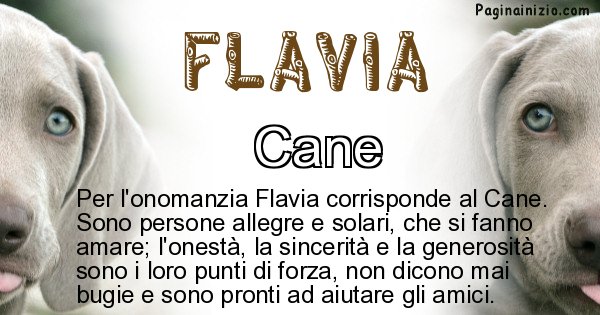 Flavia - Animale associato al nome Flavia