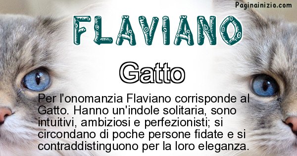 Flaviano - Animale associato al nome Flaviano