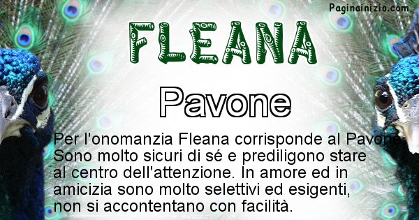 Fleana - Animale associato al nome Fleana
