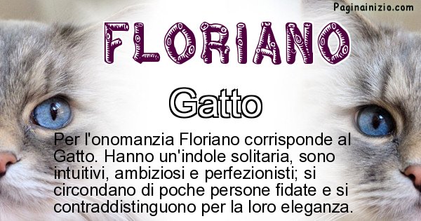 Floriano - Animale associato al nome Floriano