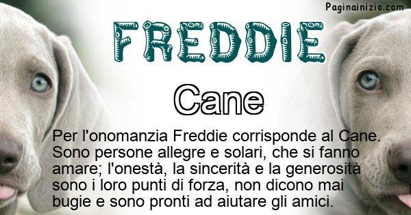 Freddie - Animale associato al nome Freddie
