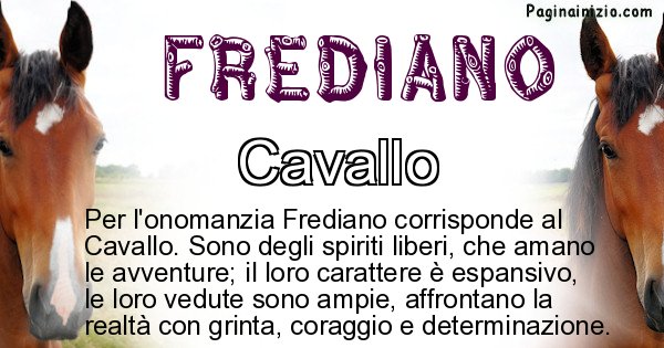 Frediano - Animale associato al nome Frediano
