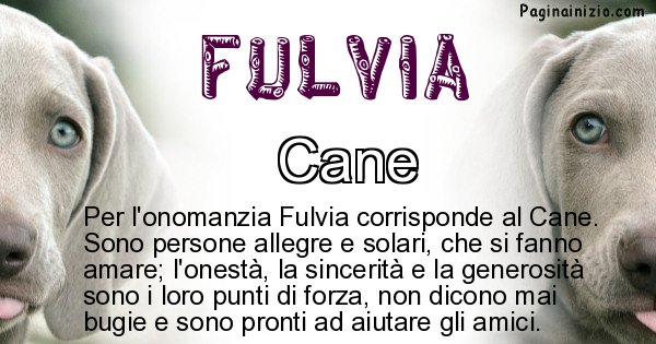 Fulvia - Animale associato al nome Fulvia