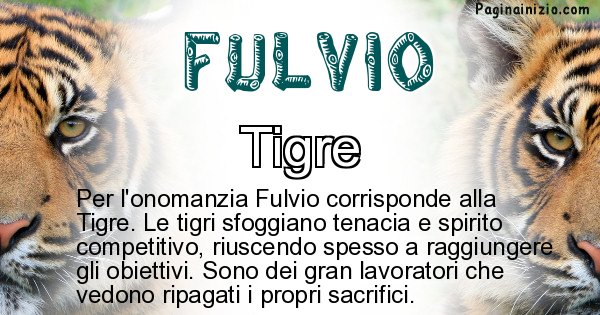 Fulvio - Animale associato al nome Fulvio