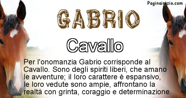 Gabrio - Animale associato al nome Gabrio