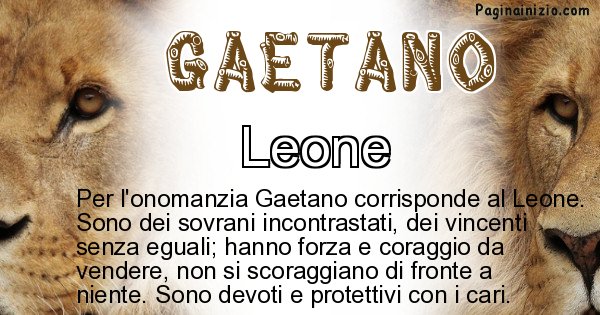 Gaetano - Animale associato al nome Gaetano