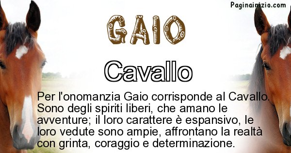 Gaio - Animale associato al nome Gaio