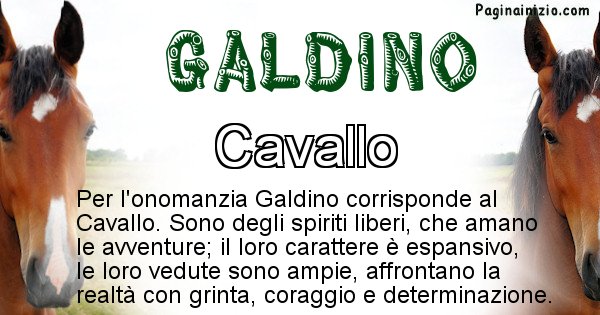 Galdino - Animale associato al nome Galdino