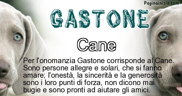 Gastone - Animale associato al nome Gastone