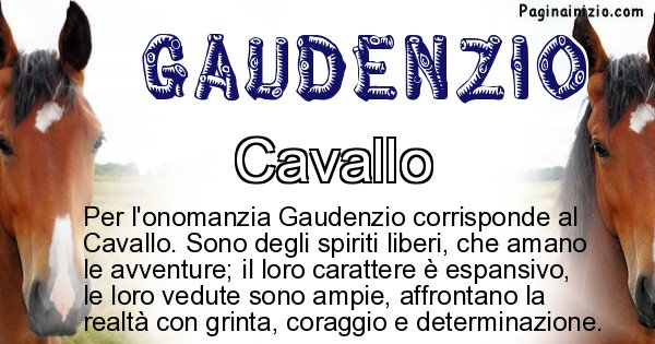 Gaudenzio - Animale associato al nome Gaudenzio