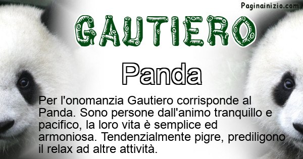 Gautiero - Animale associato al nome Gautiero