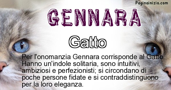Gennara - Animale associato al nome Gennara