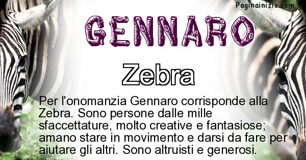 Gennaro - Animale associato al nome Gennaro