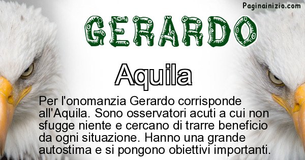 Gerardo - Animale associato al nome Gerardo