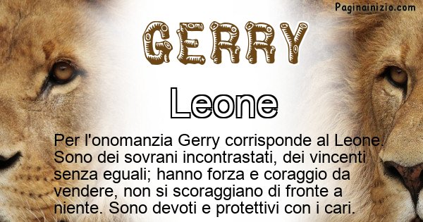 Gerry - Animale associato al nome Gerry