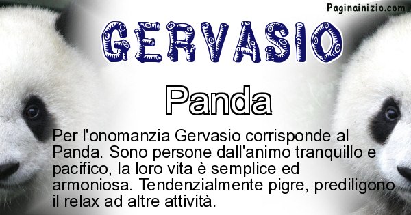 Gervasio - Animale associato al nome Gervasio