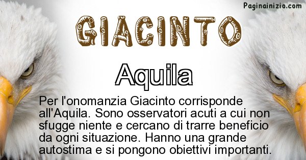 Giacinto - Animale associato al nome Giacinto