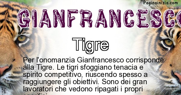 Gianfrancesco - Animale associato al nome Gianfrancesco