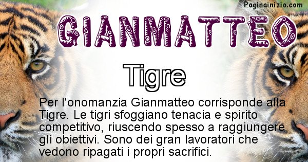 Gianmatteo - Animale associato al nome Gianmatteo