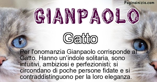 Gianpaolo - Animale associato al nome Gianpaolo
