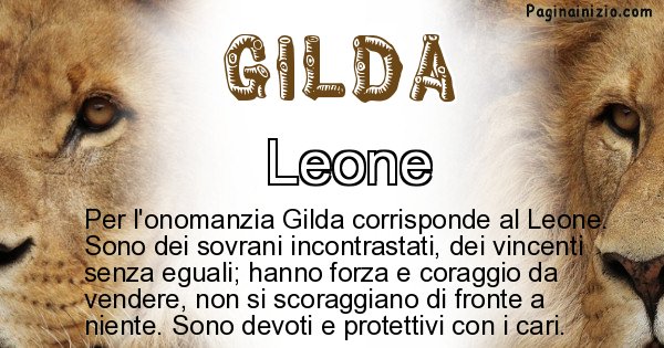 Gilda - Animale associato al nome Gilda